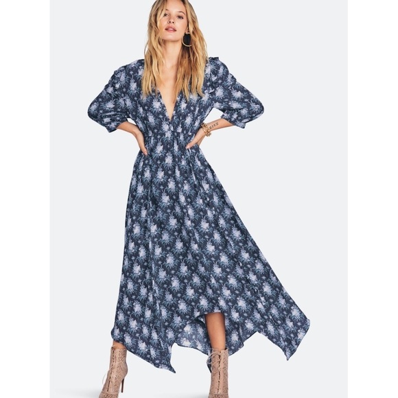 LoveShackFancy Blue Floral Maxi Dress - Picture 15 of 15